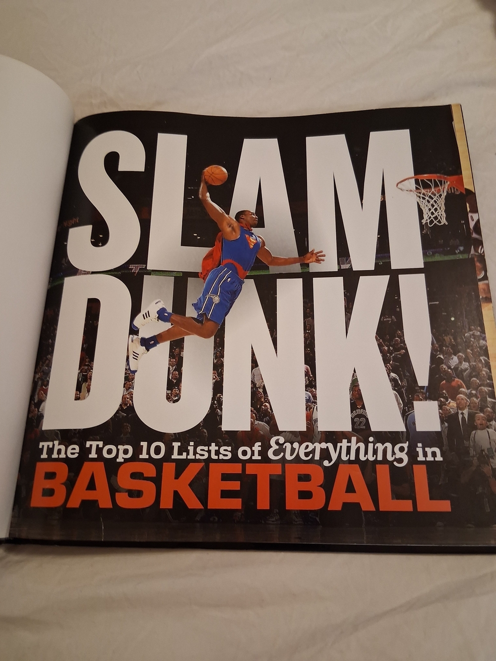Slam Dunk Basketball Book Cover - Orange, Black, White
